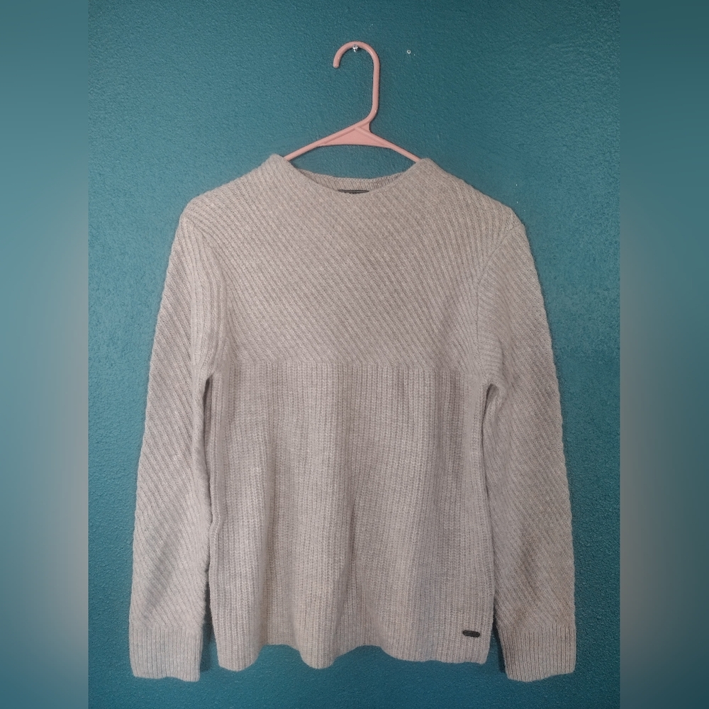 Roots Canada Gray Wool Alpaca Soft And Cozy Crewneck Sweater